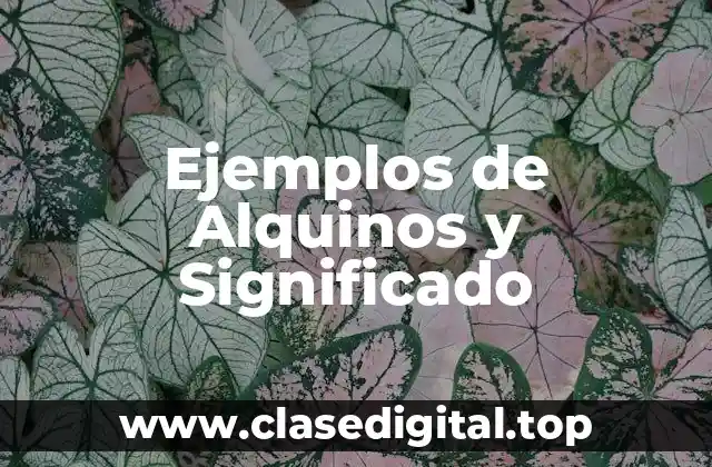 Ejemplos de Alquinos