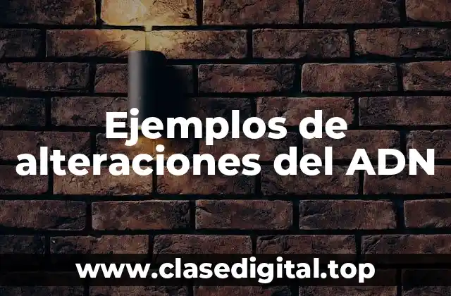 Ejemplos de alteraciones del ADN