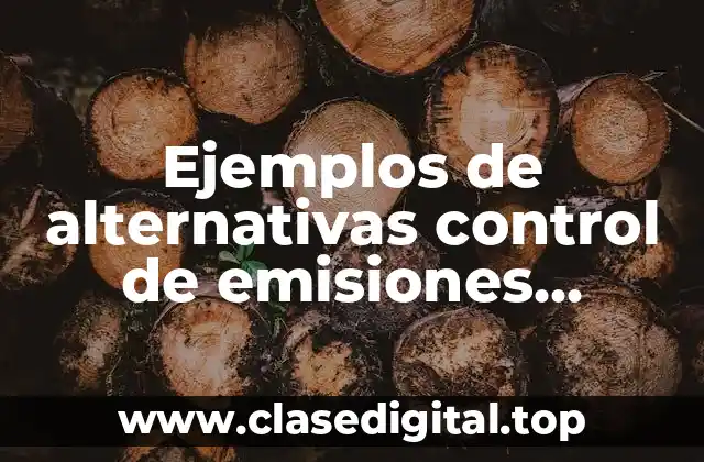 Ejemplos de alternativas control de emisiones atmosféricas y Significado