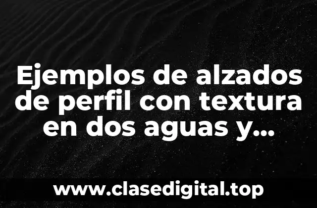 Ejemplos de alzados de perfil con textura en dos aguas y Significado