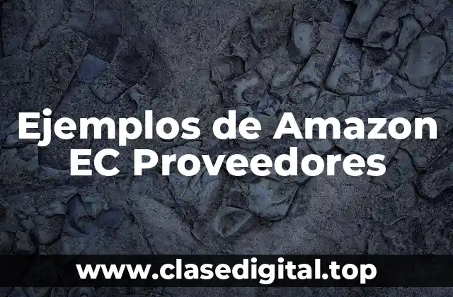 Ejemplos de Amazon EC Proveedores