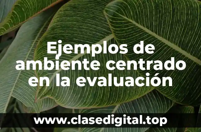 Ejemplos de ambiente centrado en la evaluación