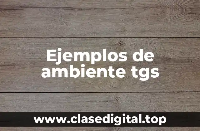 Ejemplos de ambiente tgs