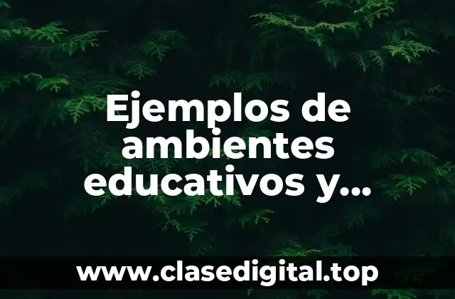 Ejemplos de ambientes educativos y Significado