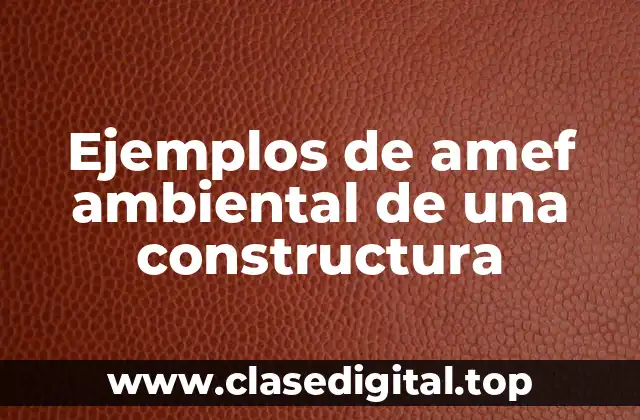 Ejemplos de amef ambiental de una constructura
