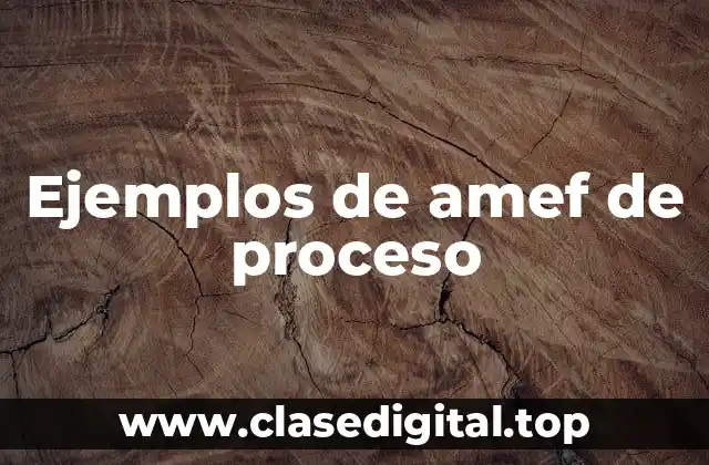 Ejemplos de amef de proceso