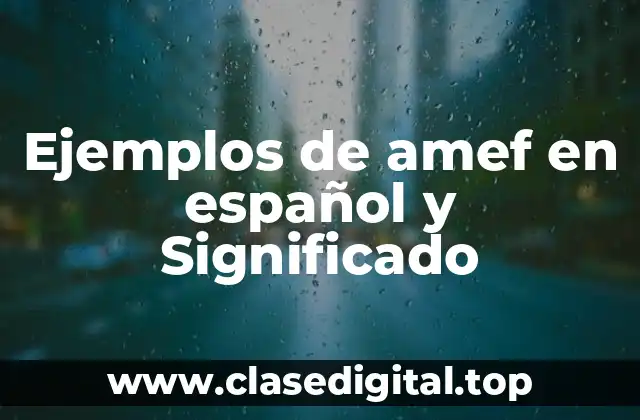 Ejemplos de amef