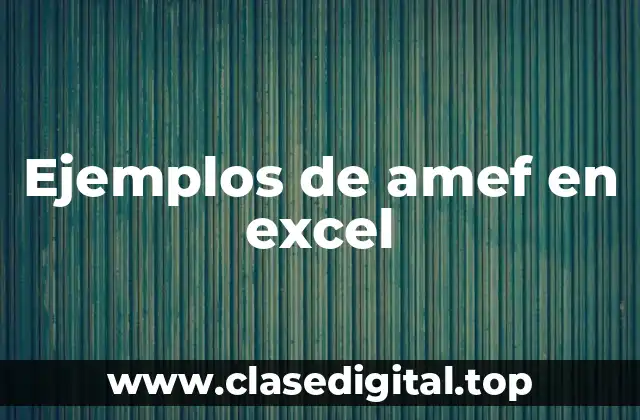 Ejemplos de amef en excel