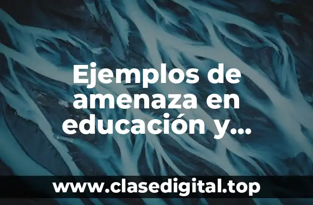 Ejemplos de amenaza en educación y Significado