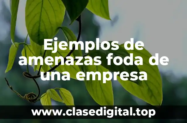 Ejemplos de amenazas foda de una empresa