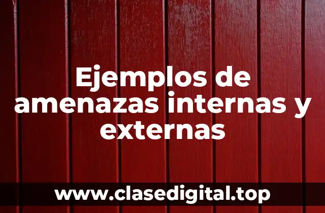 Ejemplos de amenazas internas y externas