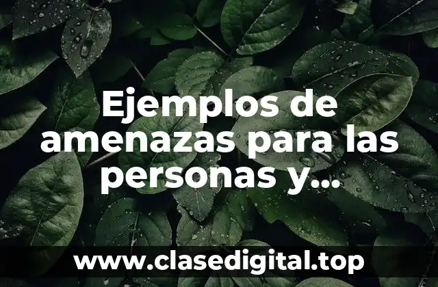 Ejemplos de amenazas para las personas y Significado