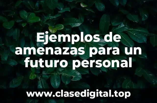 Ejemplos de amenazas para un futuro personal