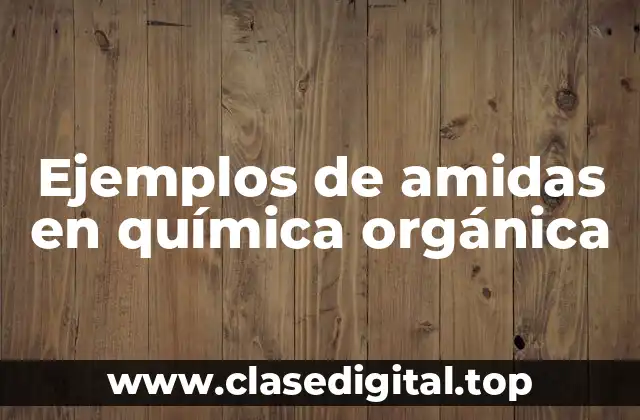 Ejemplos de amidas en química orgánica