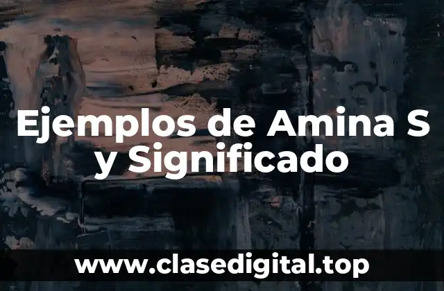 Ejemplos de Amina S y Significado