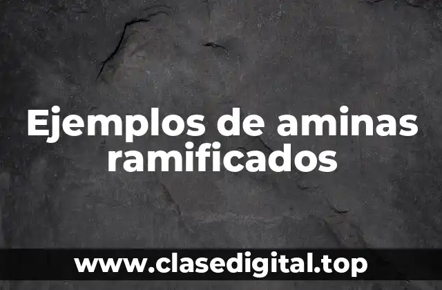 Ejemplos de aminas ramificados