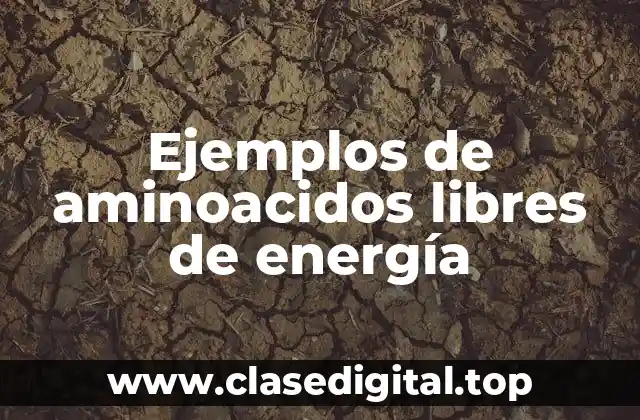 Ejemplos de aminoacidos libres de energía