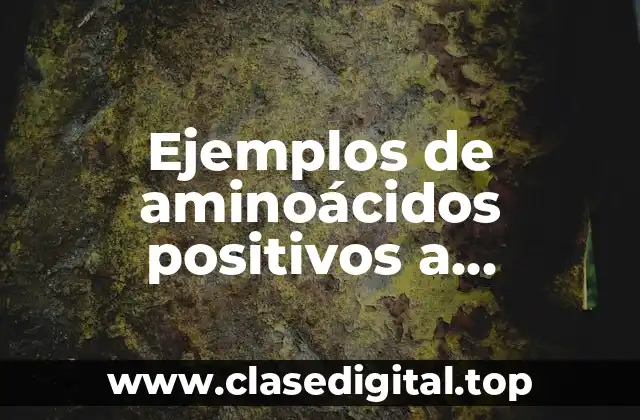 Ejemplos de aminoácidos positivos a ninhidrina