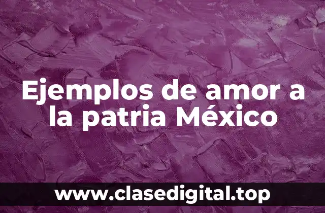 Ejemplos de amor a la patria México