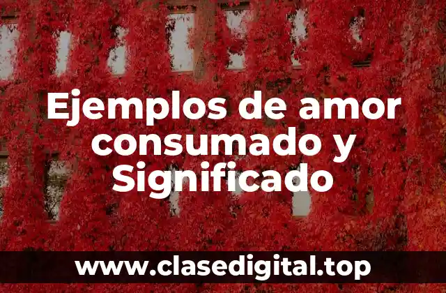 Ejemplos de amor consumado y Significado