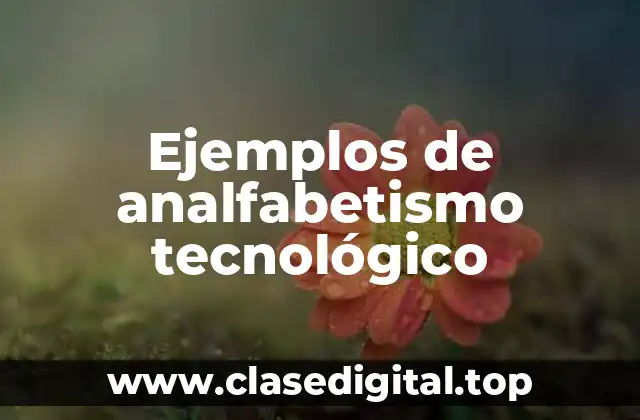 Ejemplos de analfabetismo tecnológico