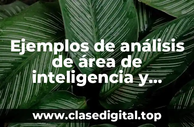 Ejemplos de análisis de área de inteligencia