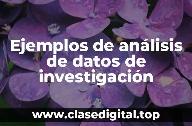 Ejemplos de análisis de datos de investigación