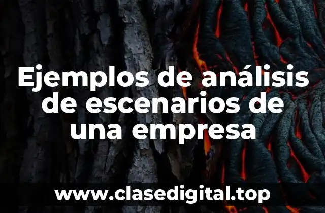 Ejemplos de análisis de escenarios de una empresa