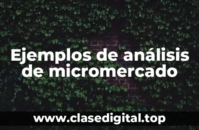 Ejemplos de análisis de micromercado