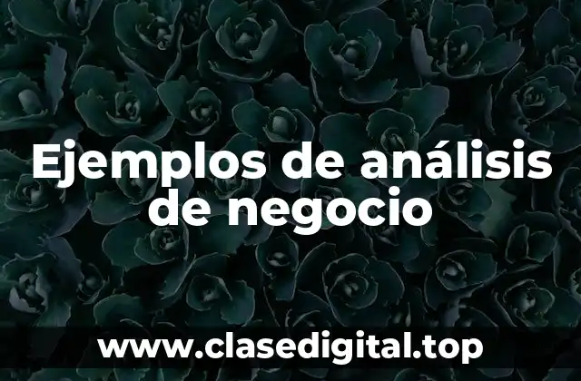 Ejemplos de análisis de negocio