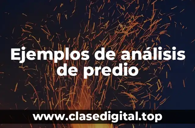 Ejemplos de análisis de predio