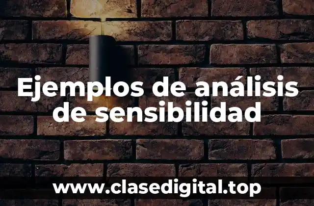 Ejemplos de análisis de sensibilidad