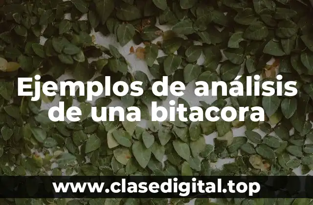 Ejemplos de análisis de una bitacora