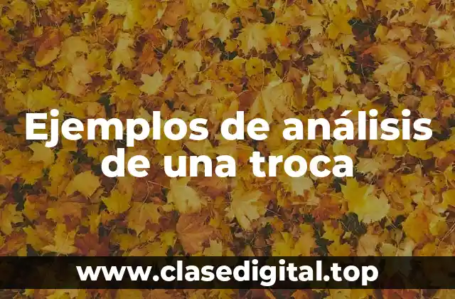 Ejemplos de análisis de una troca