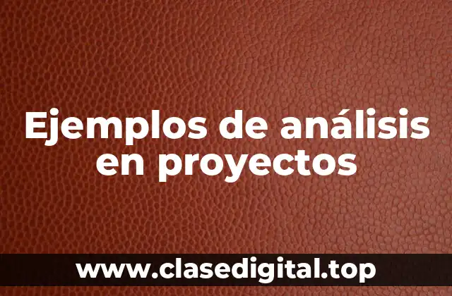 Ejemplos de análisis en proyectos