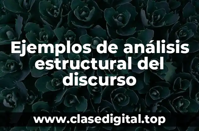 Ejemplos de análisis estructural del discurso