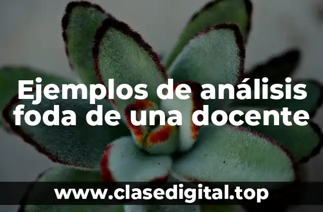 Ejemplos de análisis foda de una docente