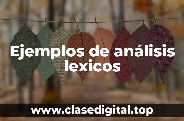 Ejemplos de análisis lexicos