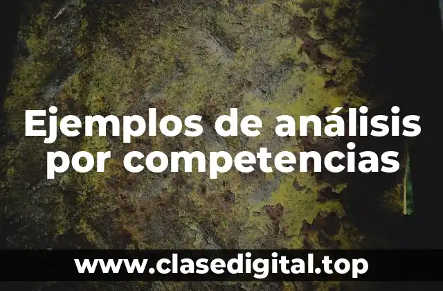 Ejemplos de análisis por competencias