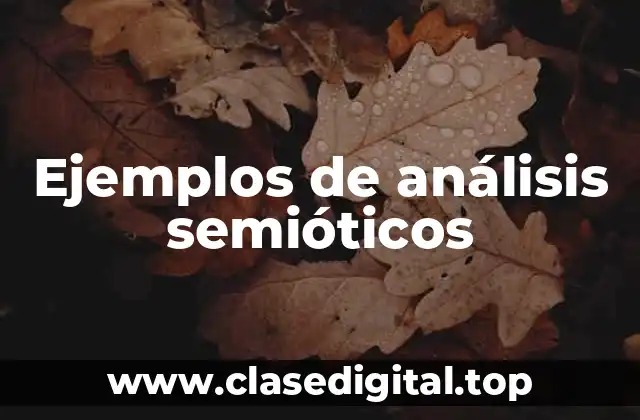 Ejemplos de análisis semióticos