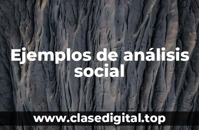 Ejemplos de análisis social