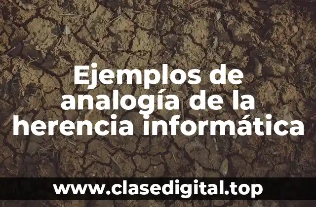 Ejemplos de analogía de la herencia informática