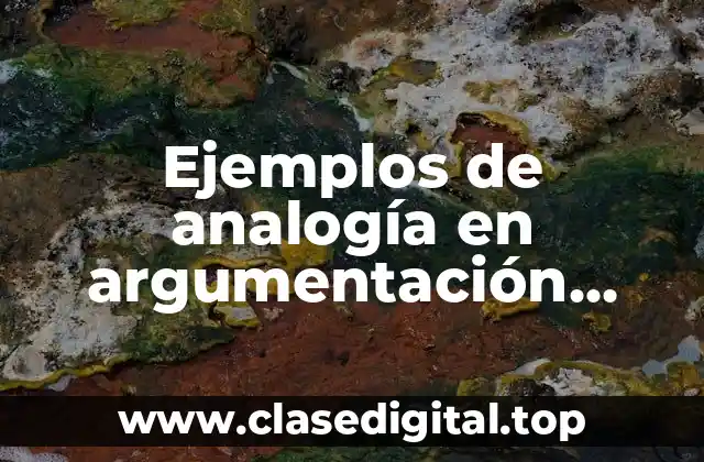 Ejemplos de analogía en argumentación jurídica