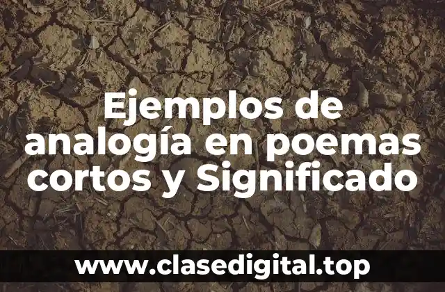 Ejemplos de analogía en poemas cortos y Significado