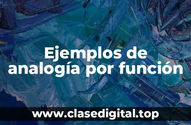 Ejemplos de analogía por función