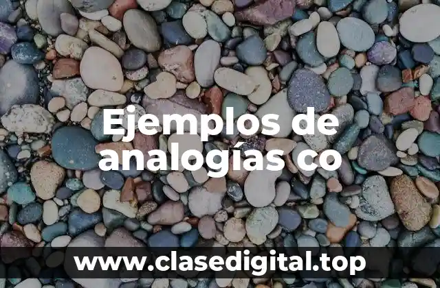 Ejemplos de analogías co