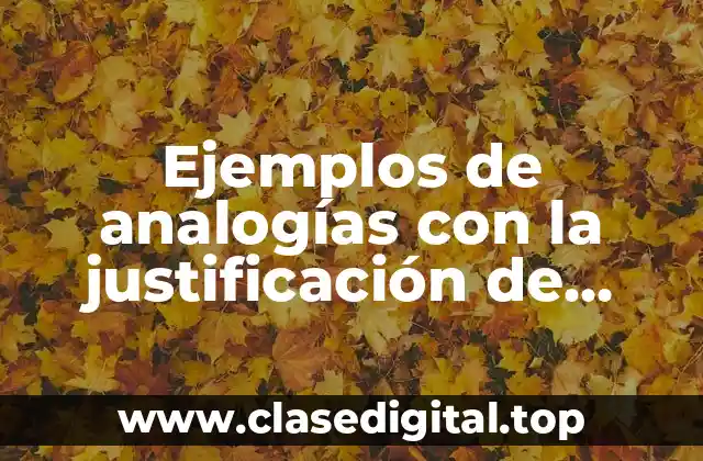 Ejemplos de analogías con la justificación de relación