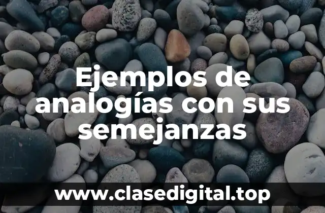 Ejemplos de analogías con sus semejanzas