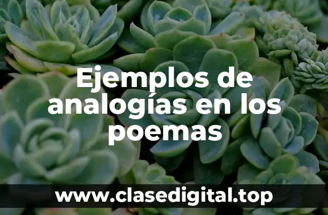 Ejemplos de analogías en los poemas