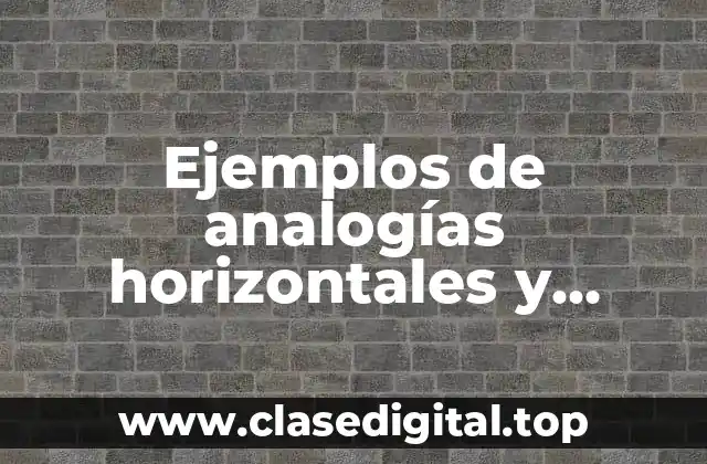 Ejemplos de analogías horizontales